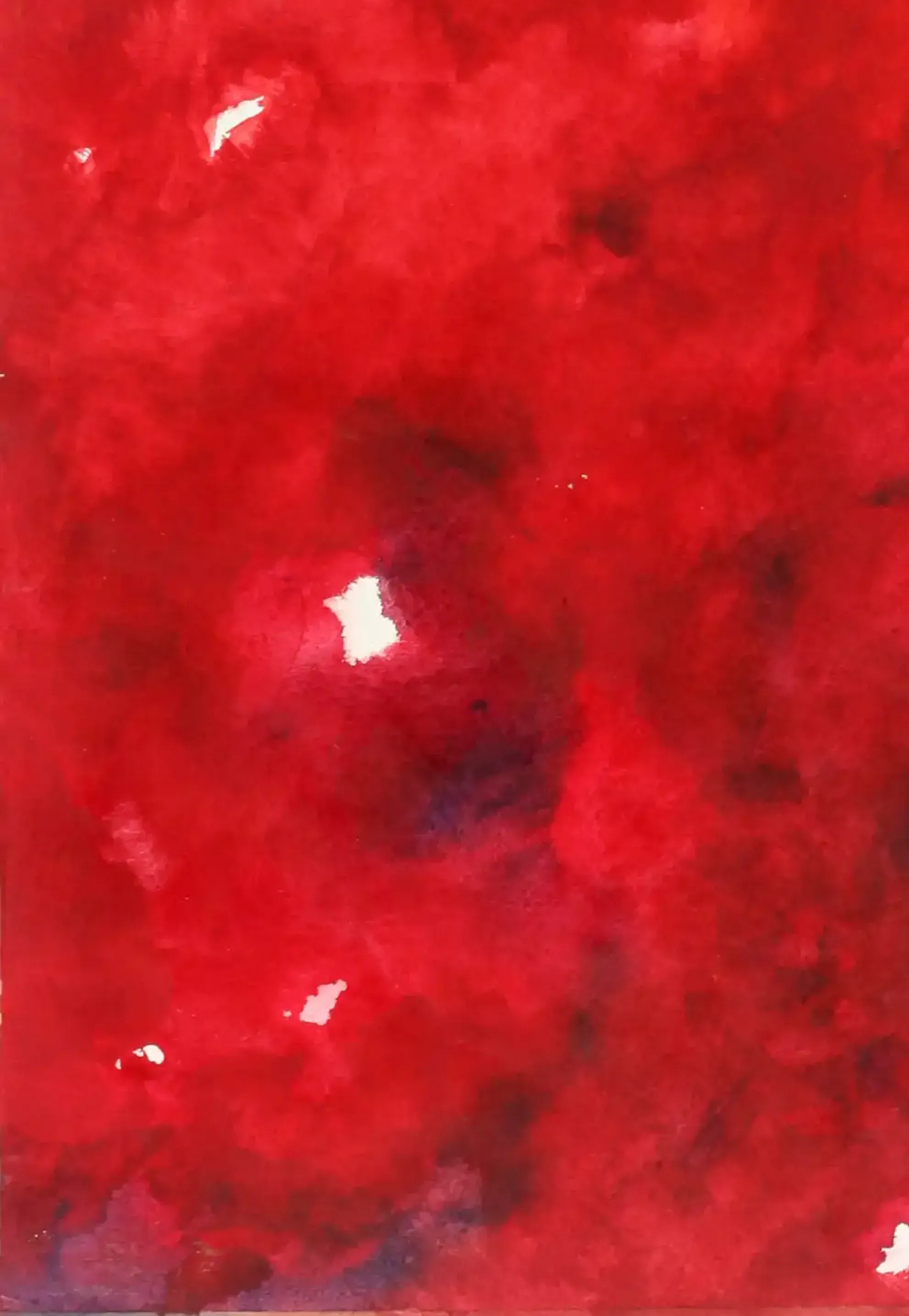 Farbe Rot 2 - Eine ausdrucksstarke Darstellung in Aquarell. (3)