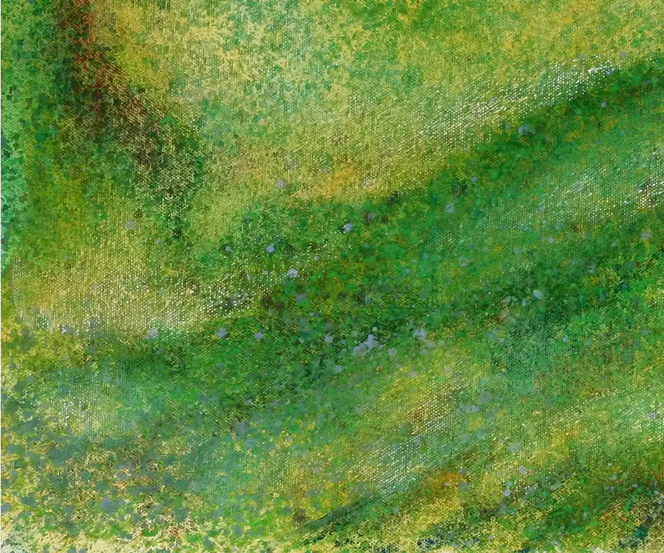 Farbe Grün - Eine ausdrucksstarke Darstellung in Mischtechnik. (2)