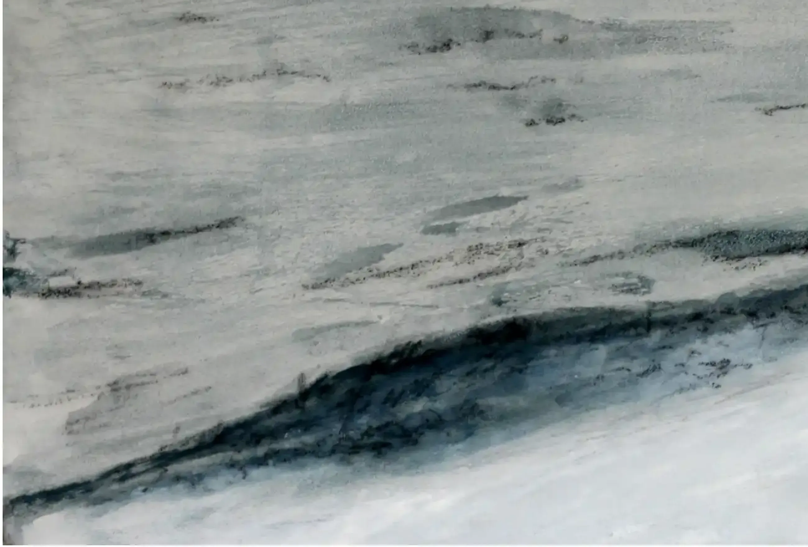 Rhein - Eine atmosphärische Darstellung des Flusses in Acryl auf Gipsgrund. (2)