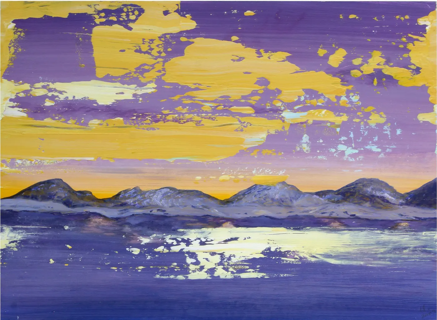 Dolomiten - Eine ausdrucksstarke Acrylmalerei der italienischen Bergkette.