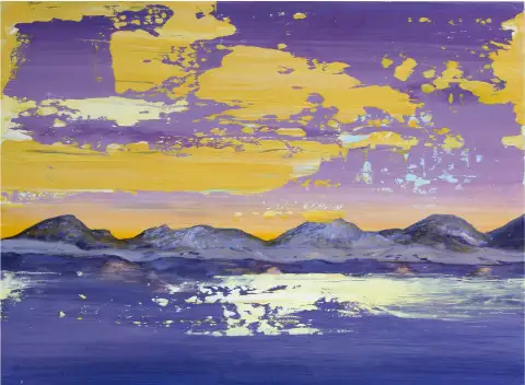 Dolomiten - Eine ausdrucksstarke Acrylmalerei der italienischen Bergkette.