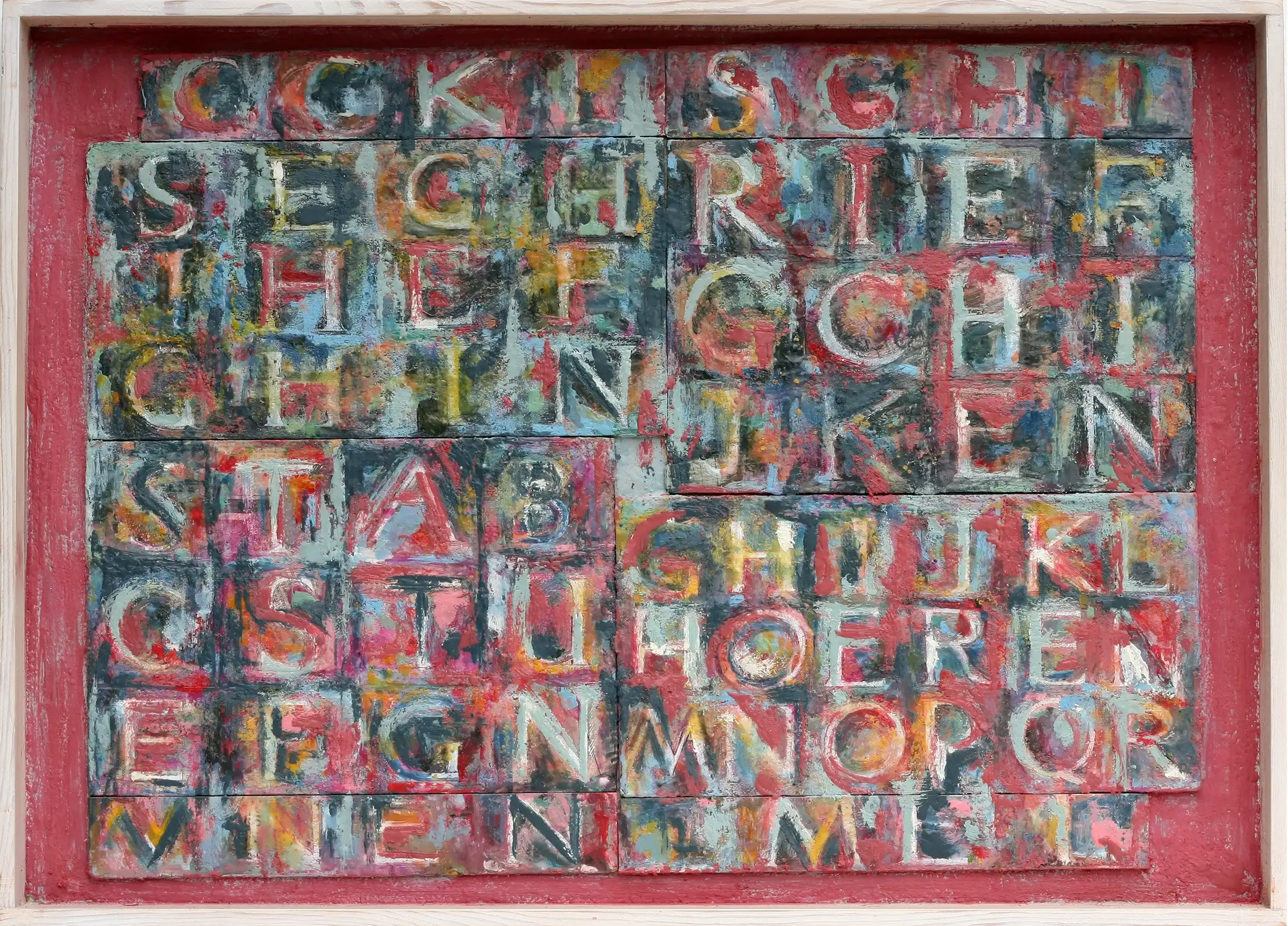 Geheime Botschaften - Eine ausdrucksstarke Darstellung in Enkaustik.