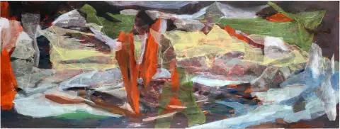 A detailed painting of a thing.