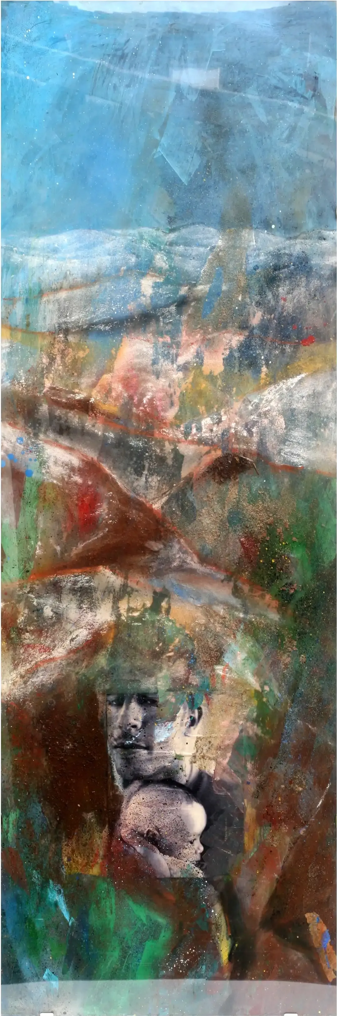 Eine ausdrucksstarke Darstellung in Mischtechnik.