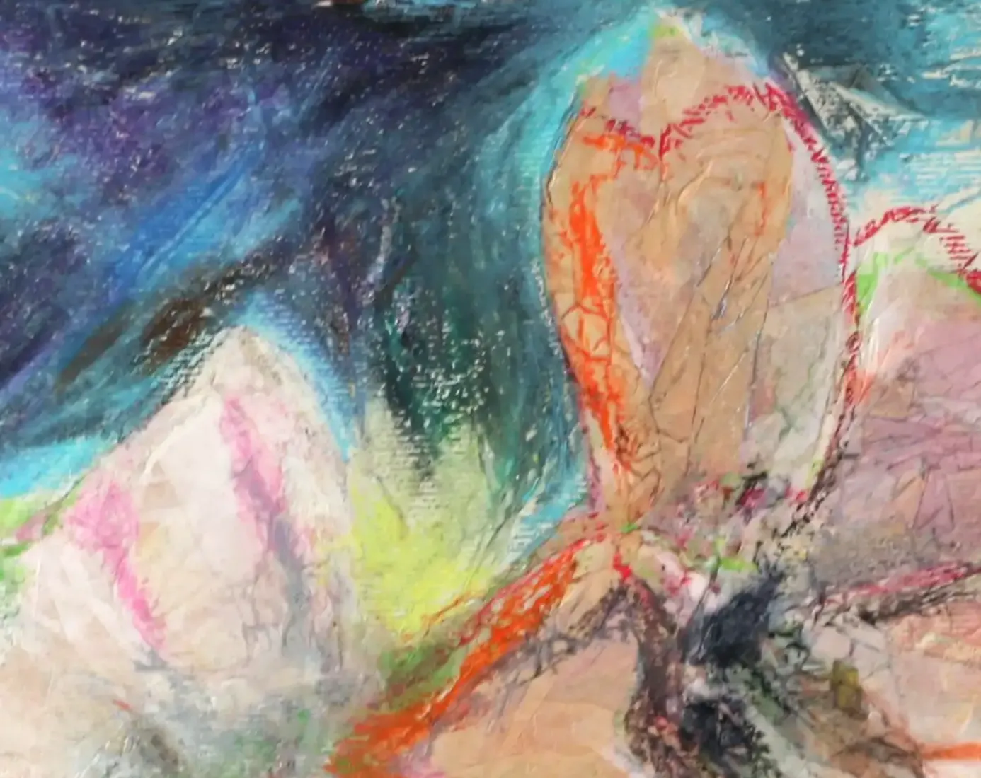 A detailed acrylic painting of an Amaryllis flower with expressive brushwork. (3)