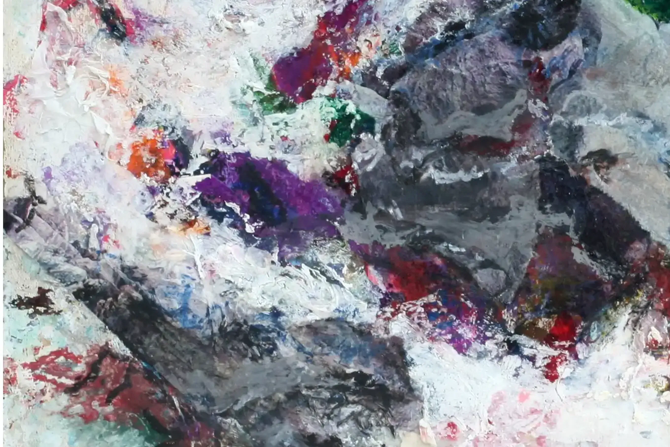 Fließendes - Eine ausdrucksstarke Darstellung in Mischtechnik. (3)