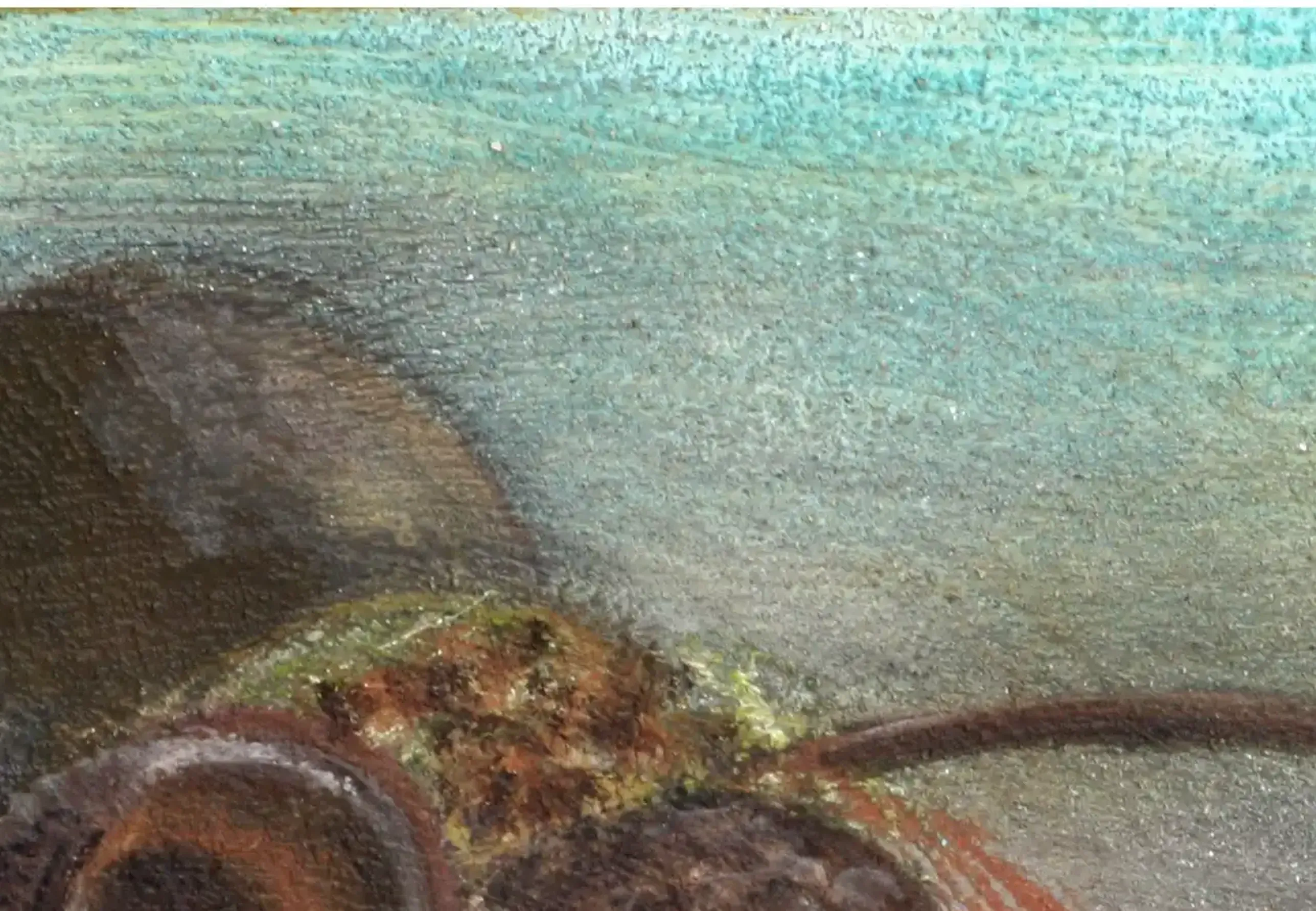 An acrylic painting depicting acorns with rich detail and subtle shading. (3)
