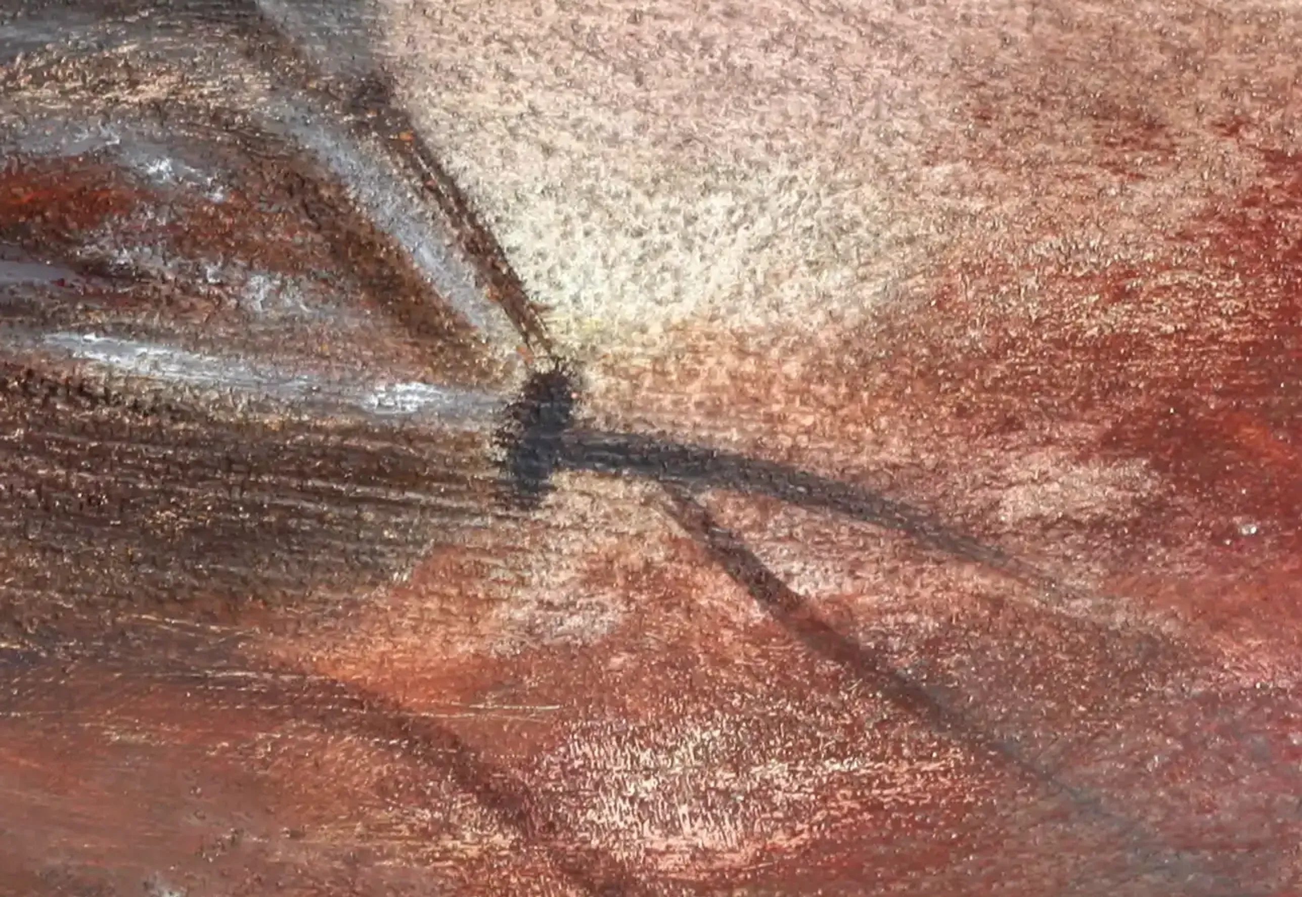 An acrylic painting showcasing the delicate structure of a linden seed capsule. (2)