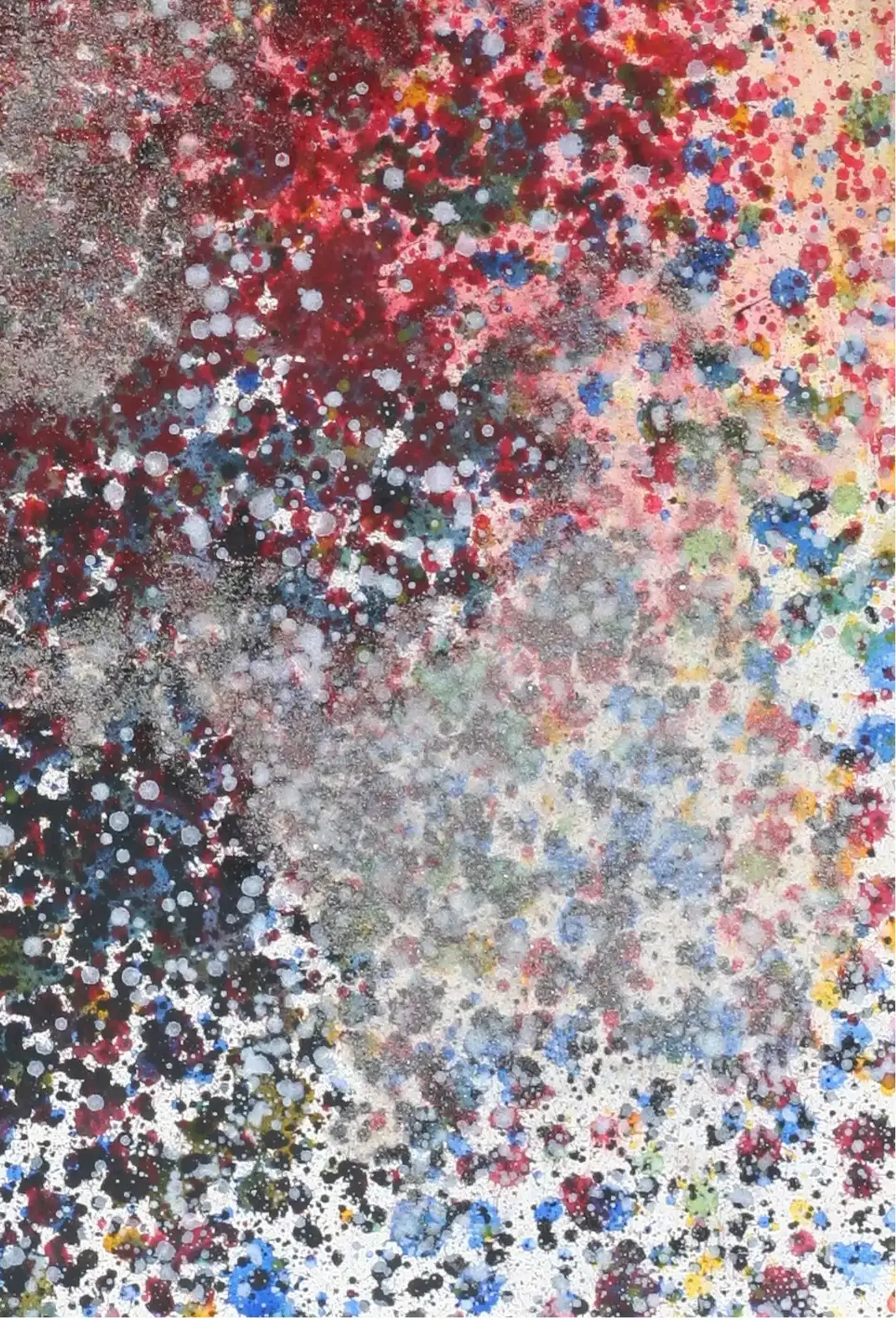 Rötliche Funken - Eine ausdrucksstarke Darstellung in Acryl und Sand. (2)