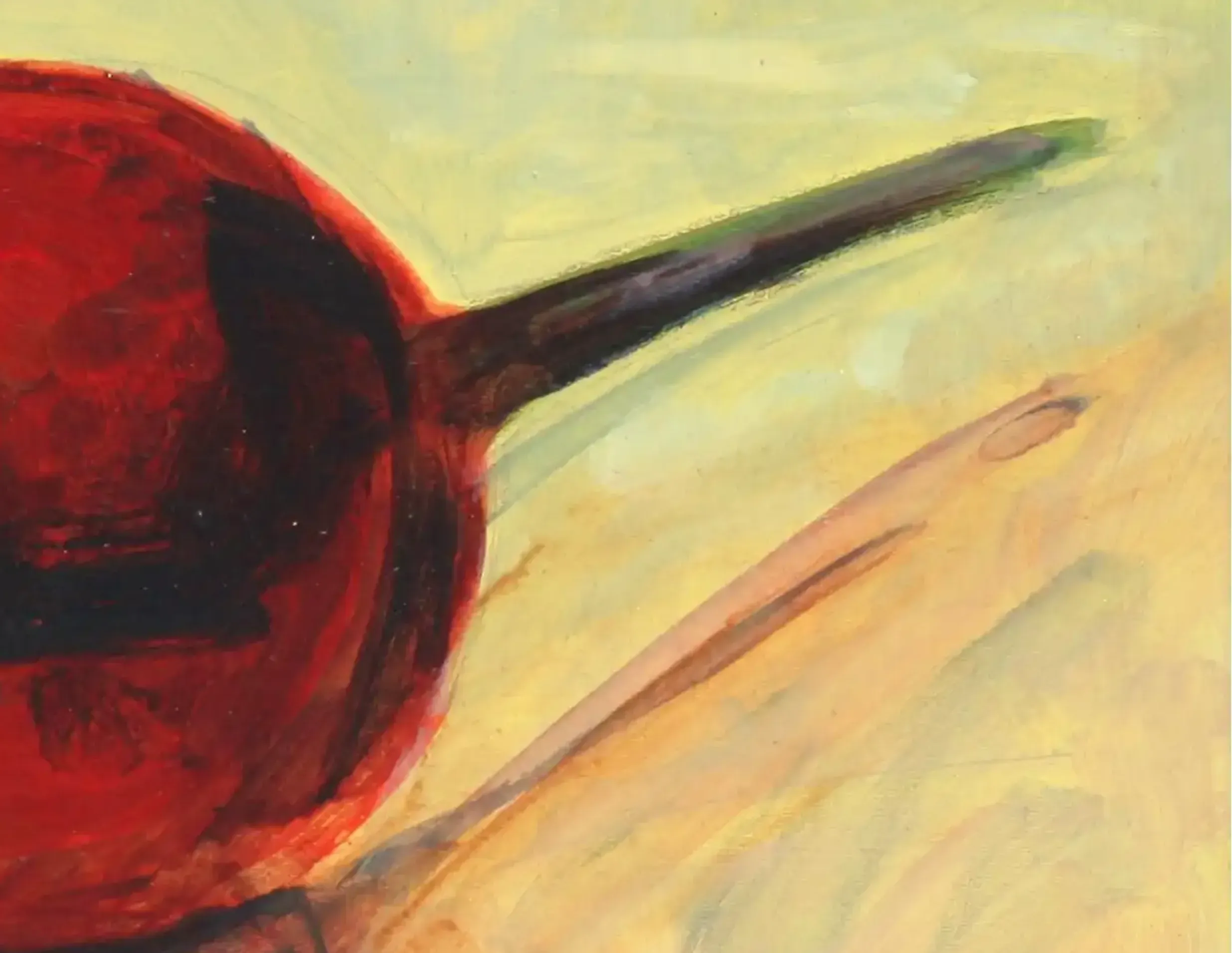 A detailed painting of a rosehip in vibrant colors. (3)