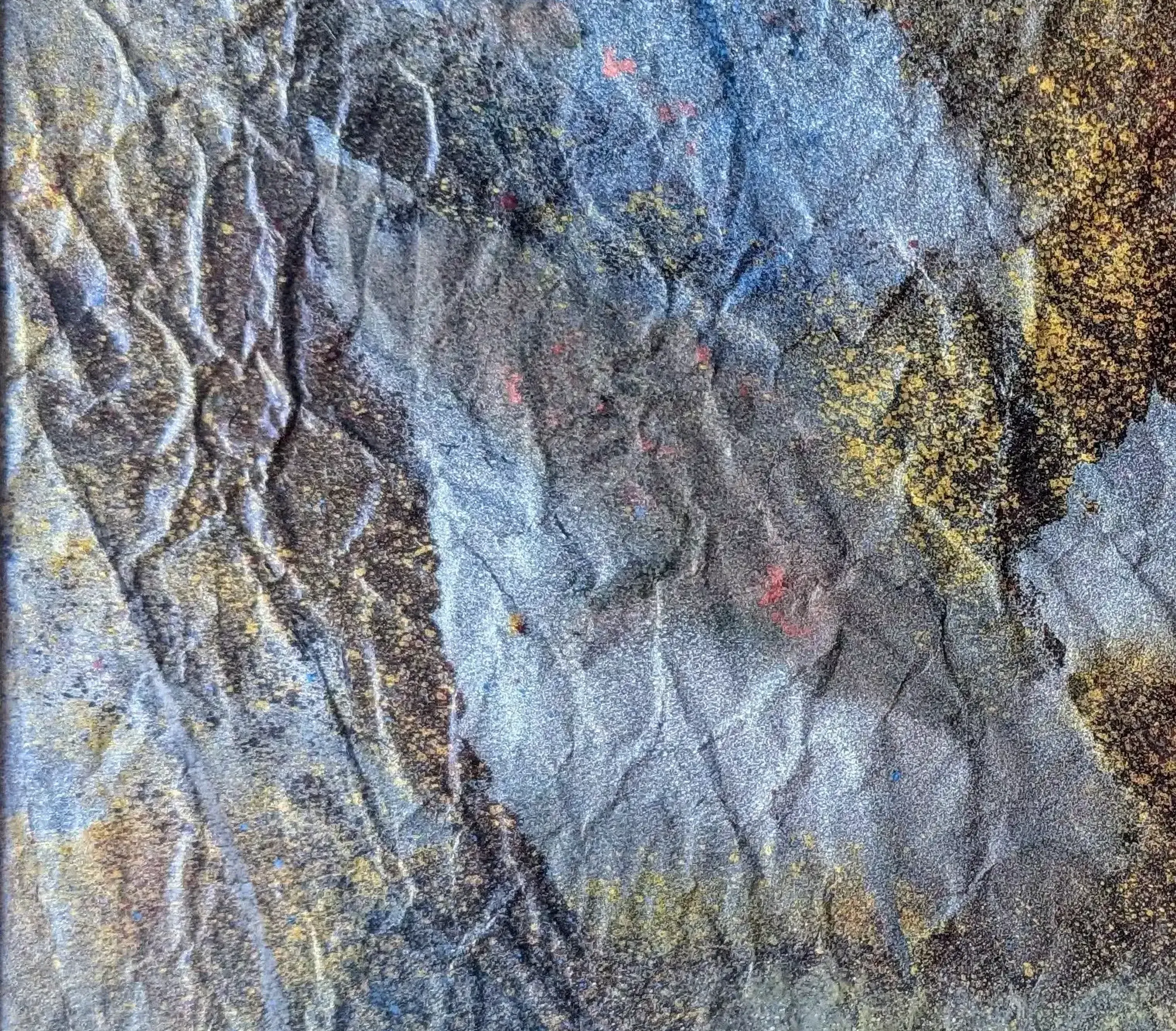 A spray paint artwork depicting leaves with ethereal transparency. (2)