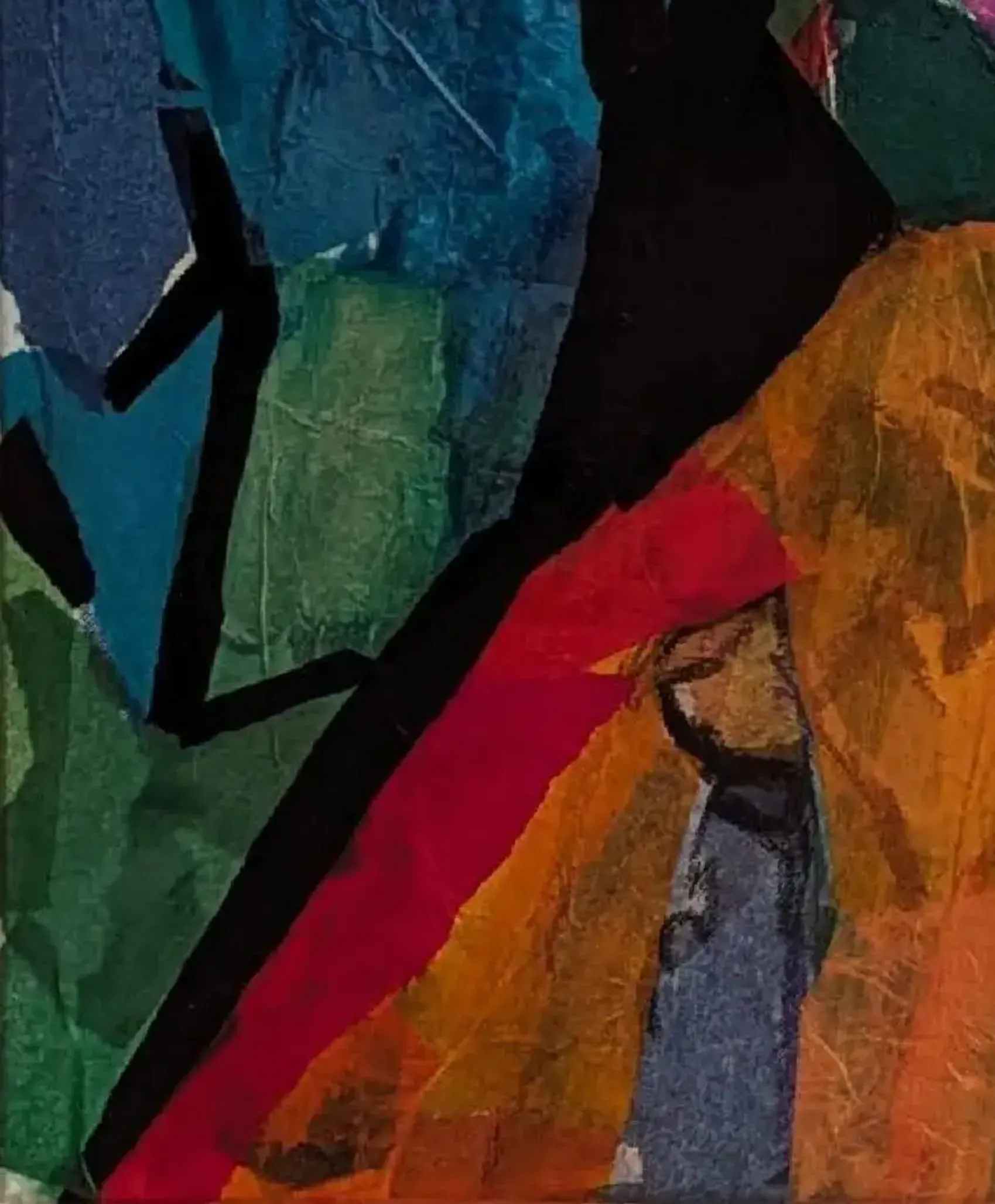 Der Aufstieg - Eine ausdrucksstarke Darstellung in Seidenpapier. (3)