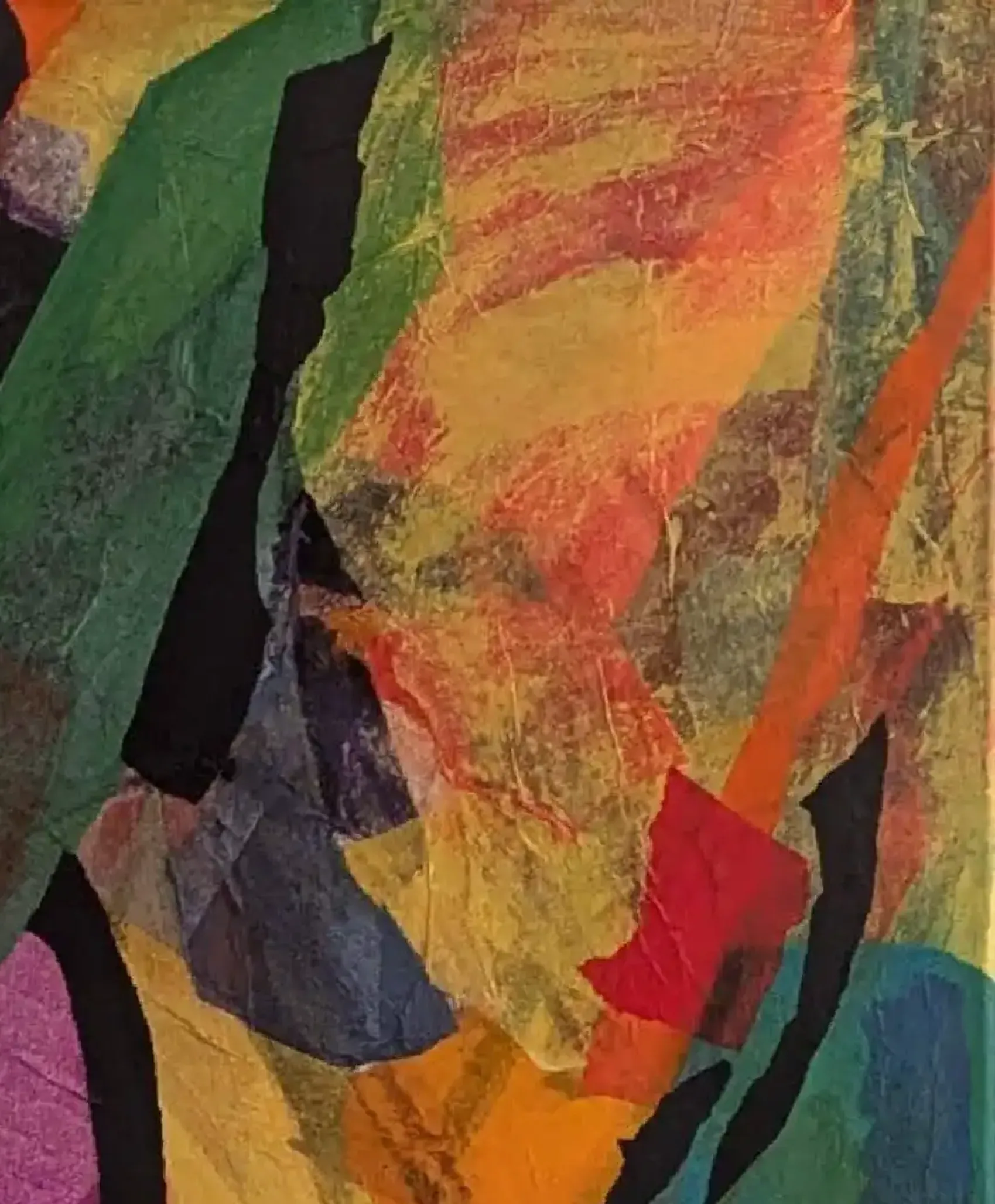 Der Aufstieg - Eine ausdrucksstarke Darstellung in Seidenpapier. (2)