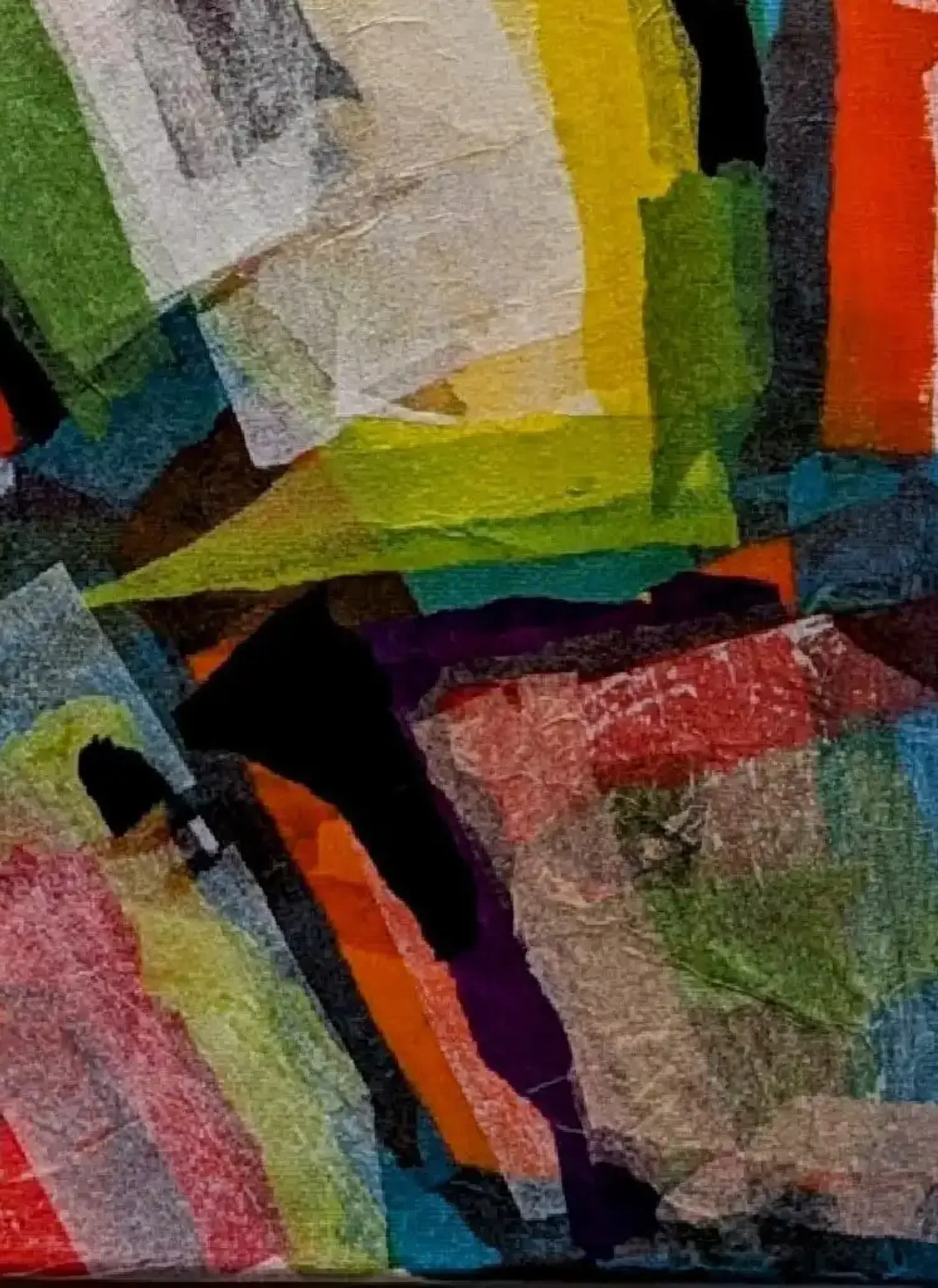 Ausgemustert - Komposition in Seidenpapier übermalt (3)