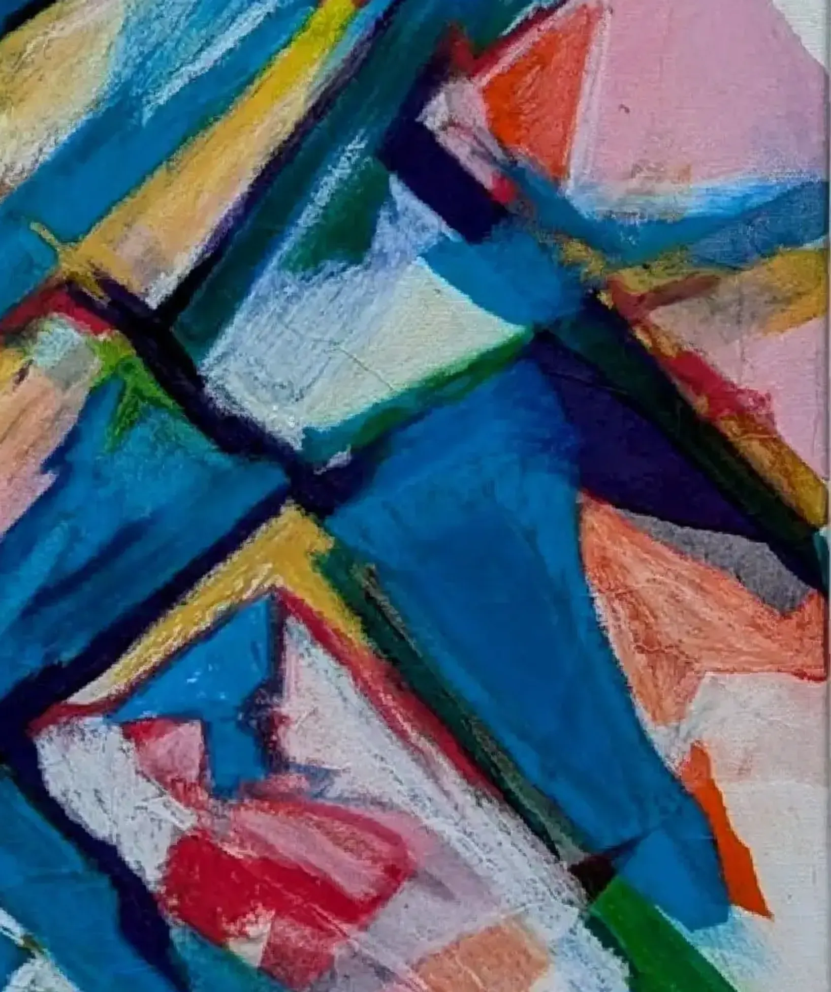 Überlagerungen - Komposition in Seidenpapier übermalt (3)